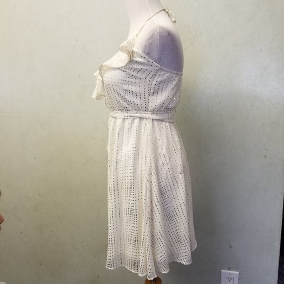 Jump Girl polka dot halter ruffled dress  women's size Small (Z-1) - Picture 6 of 8